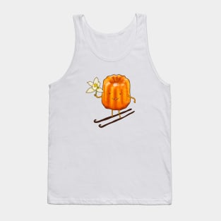 mignon cannelé sur des skis de vanille Tank Top